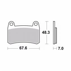 Pastillas delanteras Brembo Benelli TRK 251 esquema