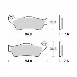 Pastillas traseras Brembo Ducati Multistrada 950 - S medidas