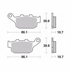 Pastillas traseras Brembo Honda NC 700 X medidas