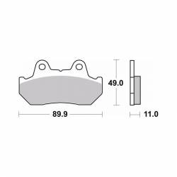 Pastillas delanteras Brembo Honda Transalp 600 87-90 medidas