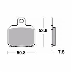 Pastillas traseras Brembo Moto Morini X-Cape 650 medidas