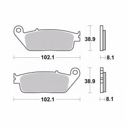 Pastillas delanteras Brembo Triumph Tiger 800 11-14 medidas