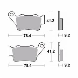 Pastillas traseras Brembo Triumph Tiger 1200 GT-Rally medidas
