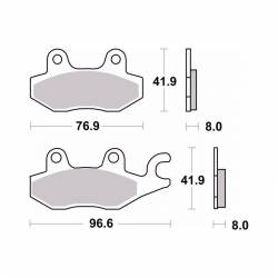 Pastillas traseras Brembo Triumph Tiger 955i medidas