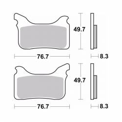 Pastillas Delanteras Brembo Aprilia Pegaso 650 Factory medidas