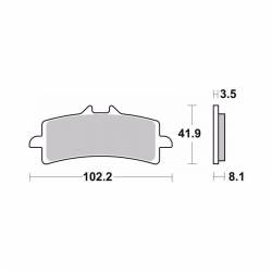 Pastillas Delanteras Brembo MV Agusta Lucky Explorer 5.5 medidas