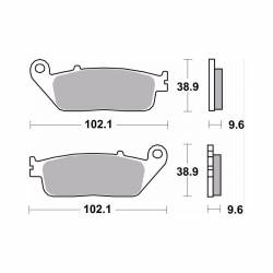 Pastillas delanteras Brembo Honda NC 750 X 20- medidas