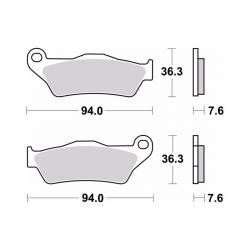 Pastillas Delanteras Brembo Triumph Tiger 800 XCA-XCX MEDIDAS