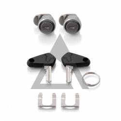 Kit topcase TRAX ADV Plateado BMW R 1300 GS 23- vista cerraduras