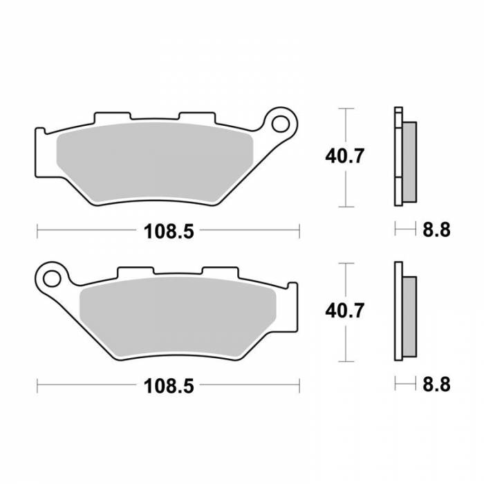 Pastillas Traseras Brembo Benelli TRK 702 X medidas