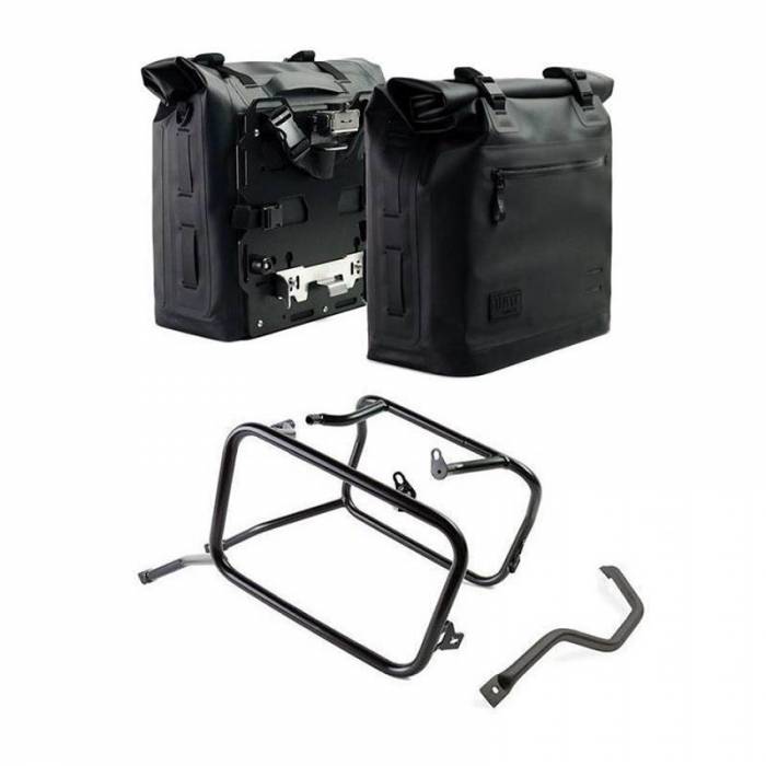 Bolsas laterales UN1T Khali negro Triumph Scrambler 1200 frontal