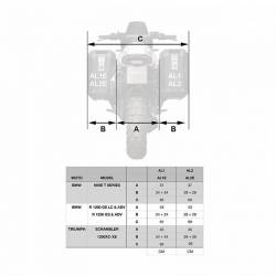 Maletas laterales UN1T Atlas 48+41L negro BMW R1200 GS LC y Adv medidas