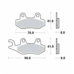 Pastillas Traseras TRW Triumph Tiger 1200 18-21 medidas