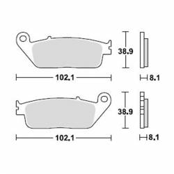 Pastillas Delanteras TRW ZONTES T1-310 - T2-310 medidas