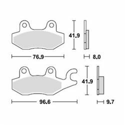 Pastillas Traseras TRW Triumph Tiger 955 i medidas