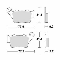 Pastillas Traseras TRW Aprilia Pegaso 650 medidas