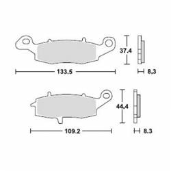 Pastillas Delanteras TRW Der. Suzuki DL 650 V-Strom - XT medidas