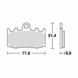 Pastillas Delanteras TRW BMW R1200GS y Adventure 04-12 medidas
