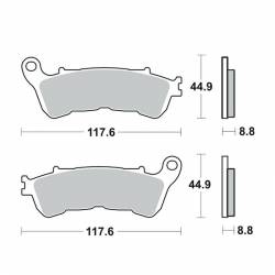 Pastillas Delanteras TRW Honda VFR 800 X CrossRunner 11-14 medidas