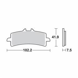 Pastillas Delanteras TRW MV Agusta Lucky Explorer 9.5 medidas