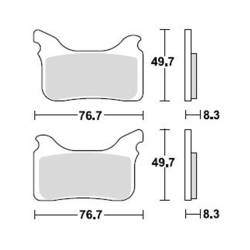 Pastillas Delanteras TRW Aprilia Pegaso 650 Factory medidas