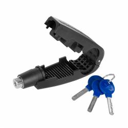 Candado de maneta Oxford negro abierto llaves