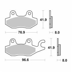 Pastillas Traseras SX Brembo Triumph Tiger 955i medidas