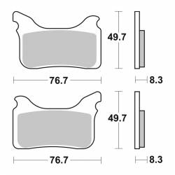 Pastillas Delanteras SX Brembo Aprilia Pegaso 650 Factory medidas