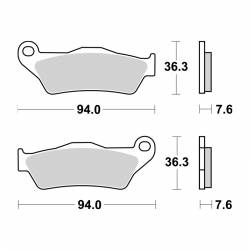 Pastillas Traseras SX Brembo KTM 950 Adventure-S medidas