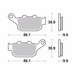Pastillas Traseras Brembo Voge 500 DS-DSX 2022 medidas
