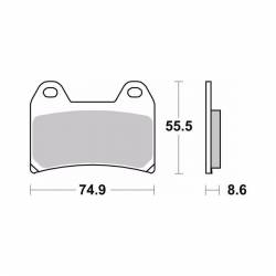 Pastillas delanteras Brembo CF Moto 800 MT-X 25- esquema