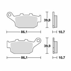 Pastillas Traseras TRW Voge 650 DS-DSX 2022 medidas