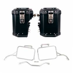 Maletas laterales UN1T Atlas 47+41L plata Aprilia Tuareg 660