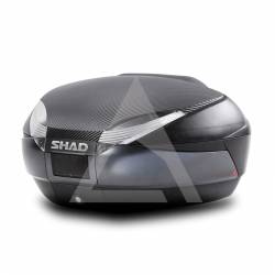 Baúl SHAD SH48 Gris Tapa carbono + respaldo doble