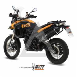 Escape MIVV Speed Edge Inox Nero BMW F 650 GS / F 800 GS lateral