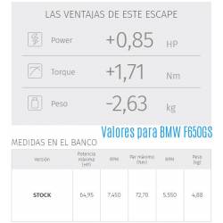 Escape MIVV Oval Titanio datos de BMW F 650 GS