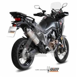 Escape MIVV Oval Titanio Honda CRF 1000L Africa Twin trasera