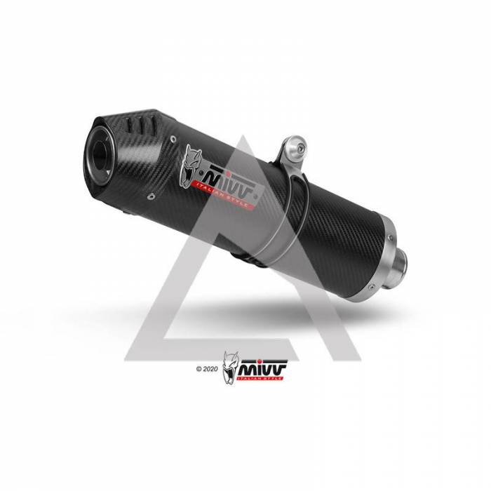 Escape MIVV Oval Carbono Kawasaki KLZ 1000 Versys 2015-18